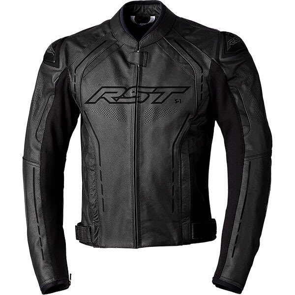 RST RST S1 CE Mens Leather Jacket Black/Black